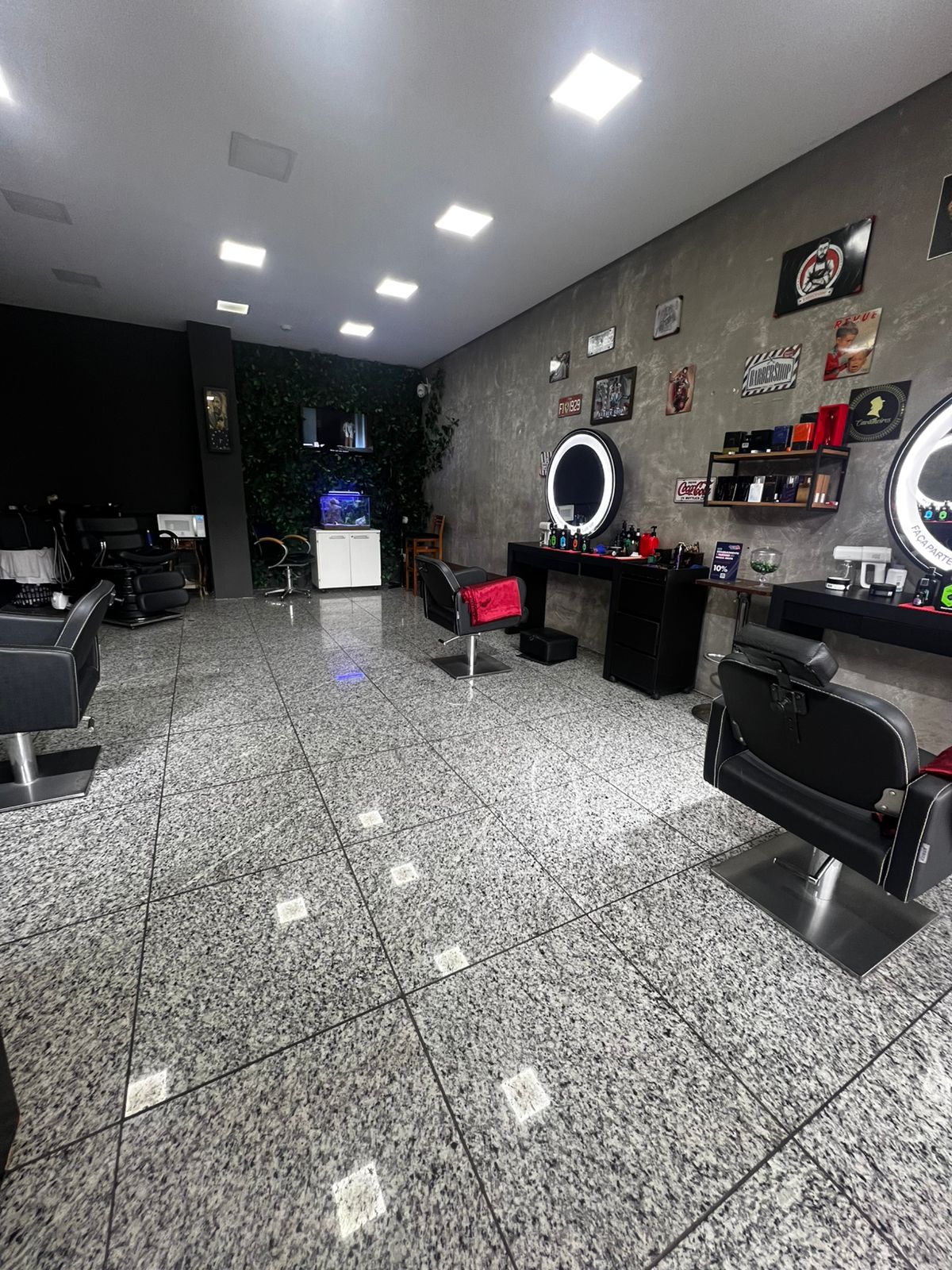 Ambiente interno da Dio D'onore Barber